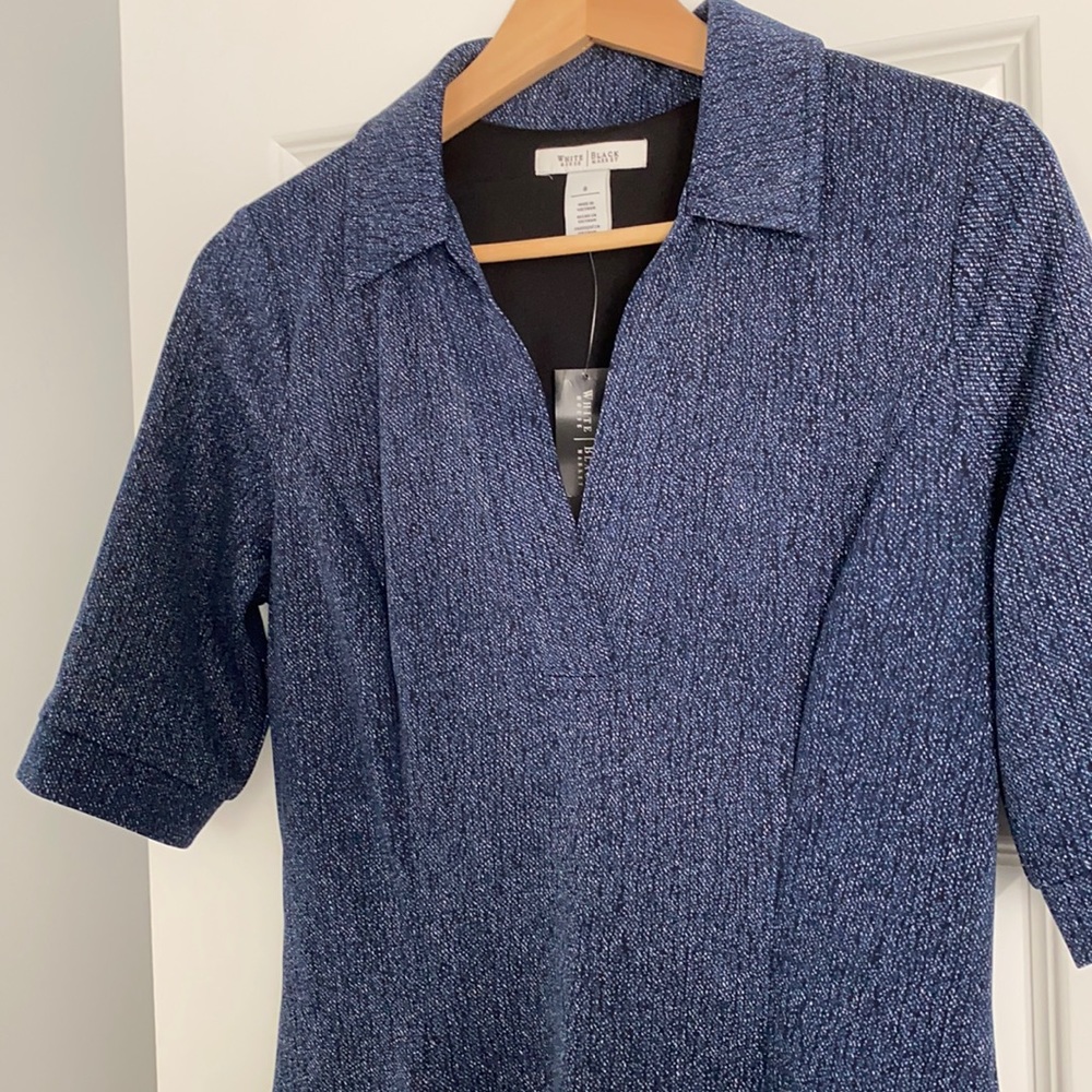 WHBM Denim Print Fit and Flair